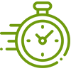 Stopwatch icon symbolizing the flexibility and speed of closing with a cash offer.