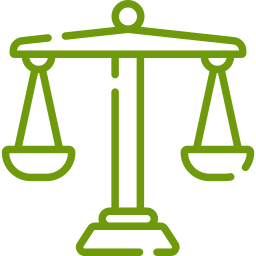 Scales of justice icon representing fairness and equity in real estate transactions.