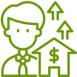 Icon illustrating the benefit of no realtor commission when accepting a cash offer for your home.